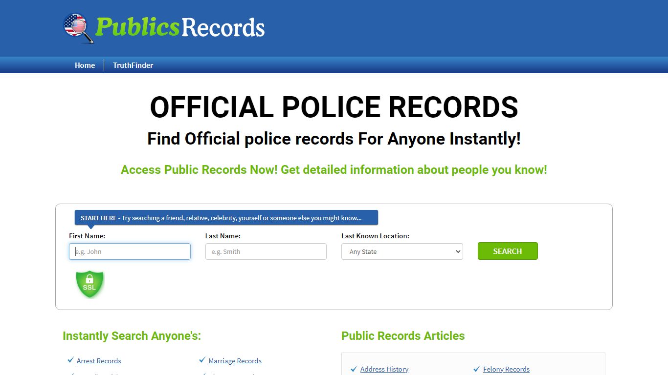 Find Official police records For Anyone Instantly!